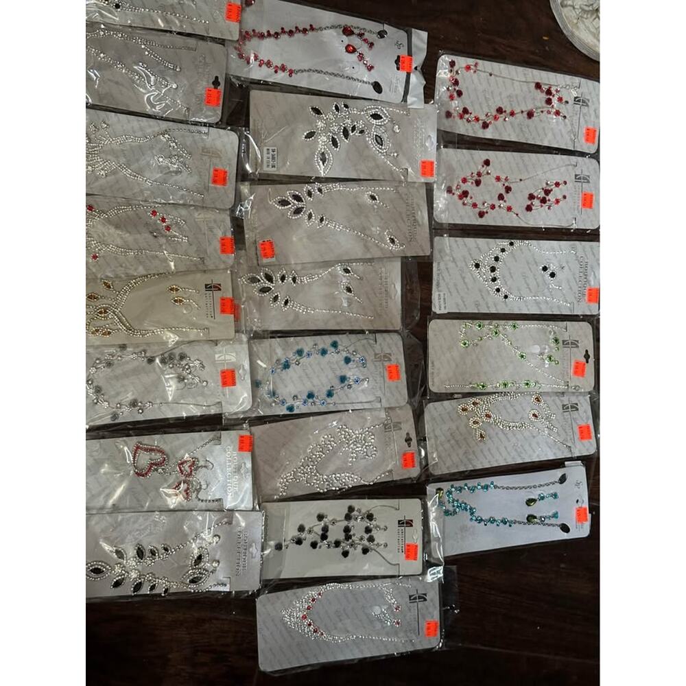 22‎ total Sparkling Rhinestone Long Necklace Sets – New in Package